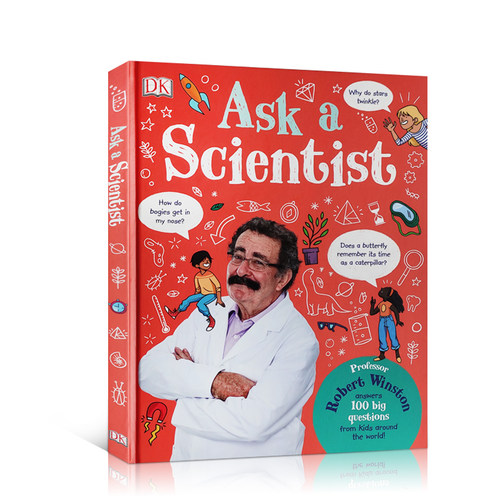 英文原版 DK问问科学家 Ask A Scientist 儿童英语科普读物 插图童书 100个现实生活中的问题 进口正版书籍