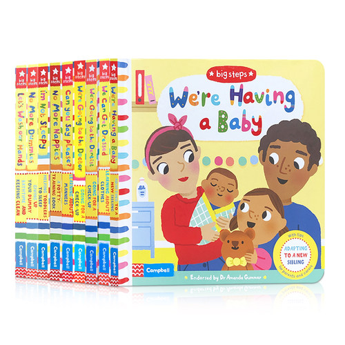 100元3本英文原版Campbell Books系列洞洞推拉书绘本My Little Green World/Big Steps/My Magical Rainbow/ Feelings儿童拉拉书