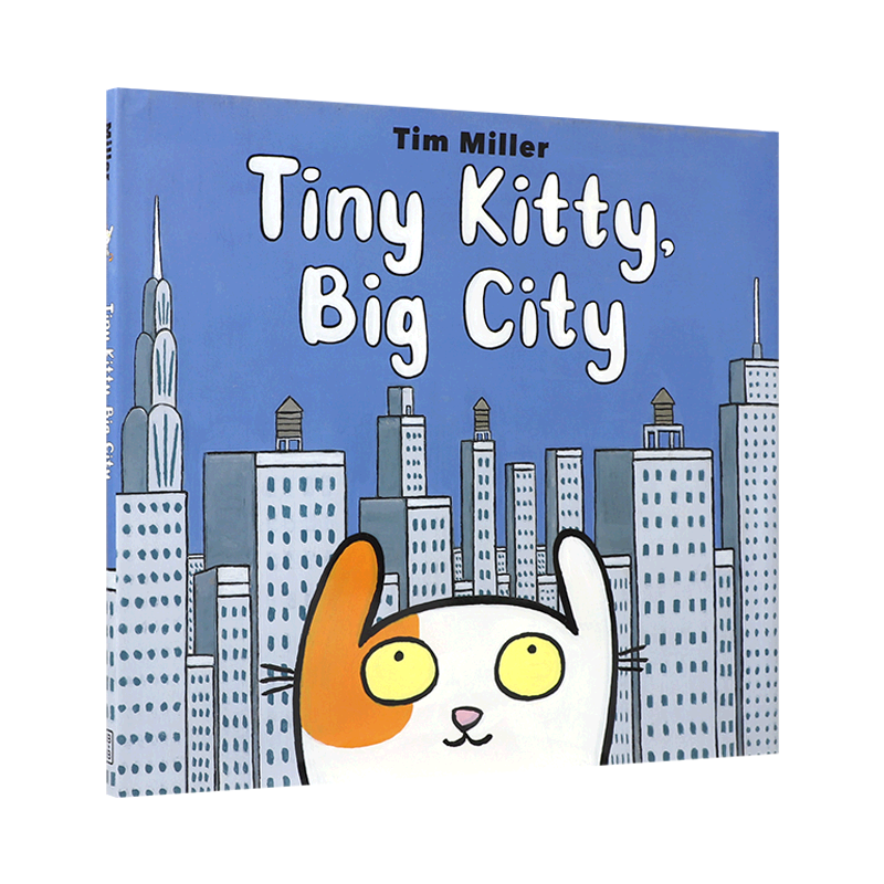 英文原版 Tiny Kitty, Big City 小猫咪,大城市 勇敢小猫在城市里的冒险故事 Balzer + Bray 4-8岁儿童宝宝品格塑造绘本精装