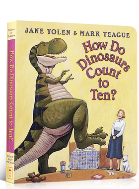 进口英文原版 学乐出版 HOW DO DINOSAURS COUNT TO TEN恐龙怎样数到十 3-6岁幼儿童启蒙益智图画绘本亲子阅读互动宝宝睡前故事书