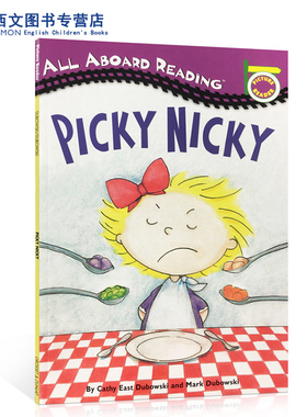 送音频英文原版Picky Nicky挑食的尼吉 汪培珽1阶段书单I can read All Aboard Reading 儿童启蒙好习惯养成童书