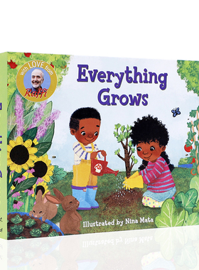 英文原版进口万物生长EVERYTHING GROWS3-5岁低幼儿童英语启蒙认知绘本宝宝亲子互动共读早教书撕不烂纸板Raffi经典韵文童谣