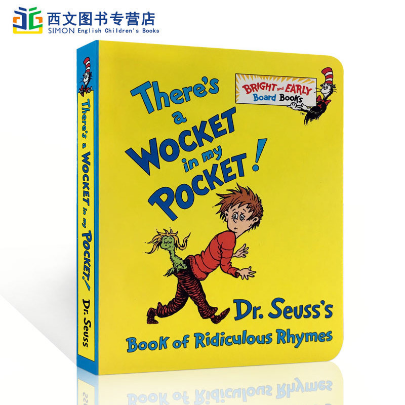 送音频低幼适龄版英文原版There's a Wocket in My Pocket!绘本纸板书苏斯博士 Dr. Seuss's Book of Ridiculous Rhymes纸板书