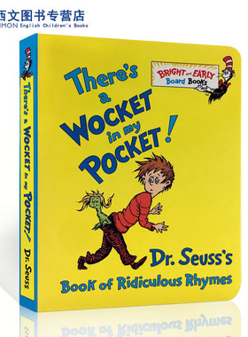 送音频低幼适龄版英文原版There's a Wocket in My Pocket!绘本纸板书苏斯博士 Dr. Seuss's Book of Ridiculous Rhymes纸板书