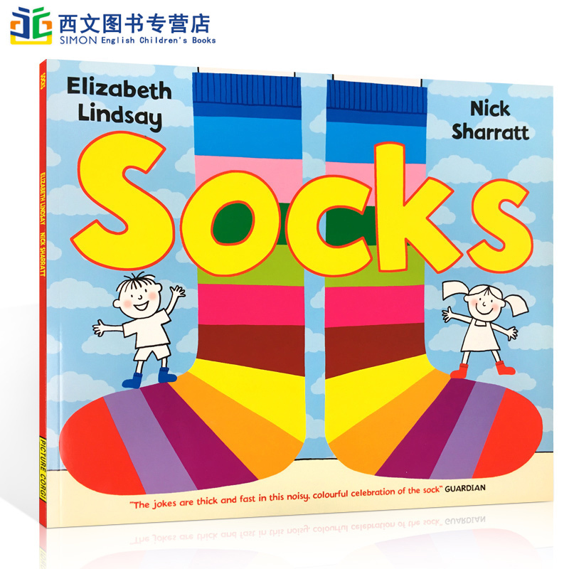 英文原版进口Socks袜子Nick Sharratt代表作 3-6岁幼儿英语启蒙认知趣味绘本亲子互动阅读早教书锻炼培养孩子想象力平装大开本