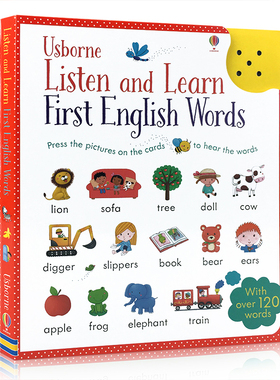 触摸可发声 英语单词 点读卡片 Listen and Learn first English Words  英文原版有声绘本词汇启蒙认知书儿童 幼儿早教