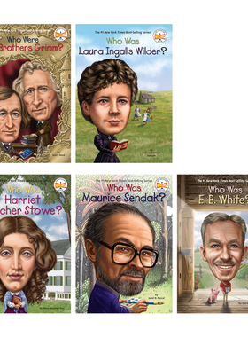 英文原版绘本Who Was Maurice Sendak/Harriet Beecher Stowe / Laura Ingalls Wilder/ The Brothers Grimm/ E. B. White儿童5本