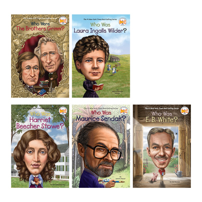 英文原版绘本Who Was Maurice Sendak/Harriet Beecher Stowe / Laura Ingalls Wilder/ The Brothers Grimm/ E. B. White儿童5本