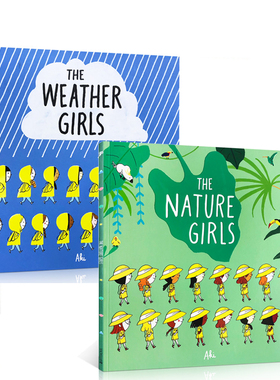 英文原版 The Weather Girls and The nature Girls 2册探索自然的天气女孩 韵文绘本 低幼儿童启蒙百科趣味亲子阅读英语图画书