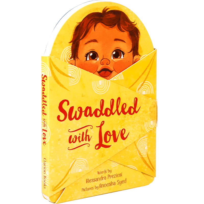 英文原版 Swaddled with Love 纸板 襁褓中的爱 庆祝新生儿到来世界 Clarion Books 0-2岁幼儿宝宝家庭亲情哄睡绘本翻翻书