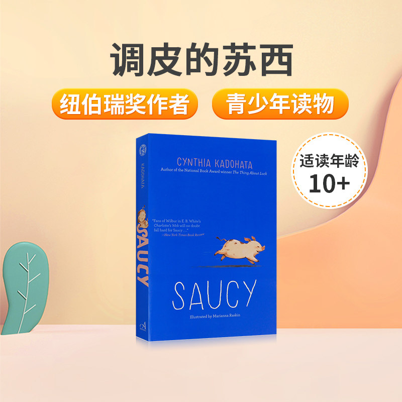 英文原版Saucy by Cynthia Kadohata调皮的苏西 纽伯瑞奖小说作者 10岁+中小学生英语课外阅读读物 青少年桥梁章节故事书小说怎么看?