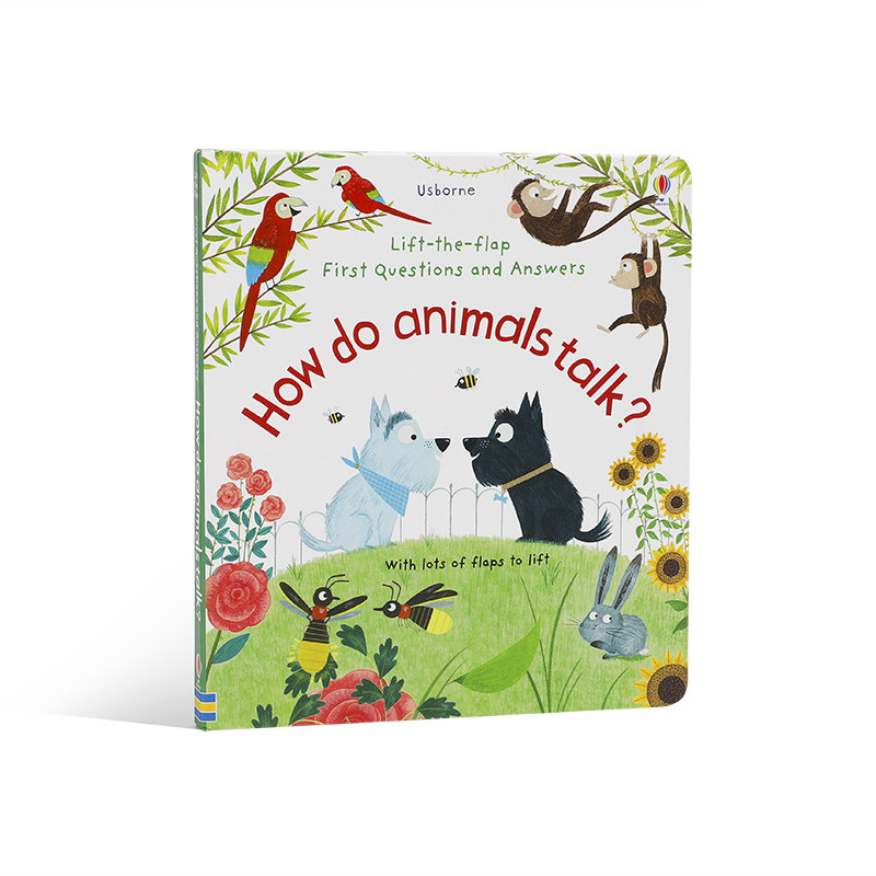 英文原版 Questions and Answers How Do Animals Talk动物是如何沟通的 0-3-6岁儿童英语启蒙机关纸板翻翻书动物科普生活常识绘本