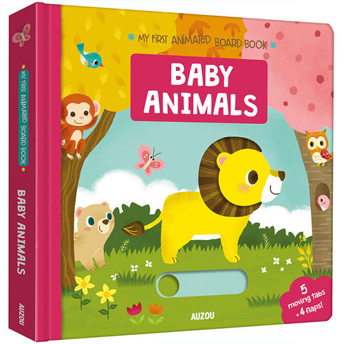 英文原版进口我的动画书--动物宝宝My animated book - baby animals 3-5岁低幼儿童英语启蒙认知绘本 宝宝撕不烂纸板书操作机关书