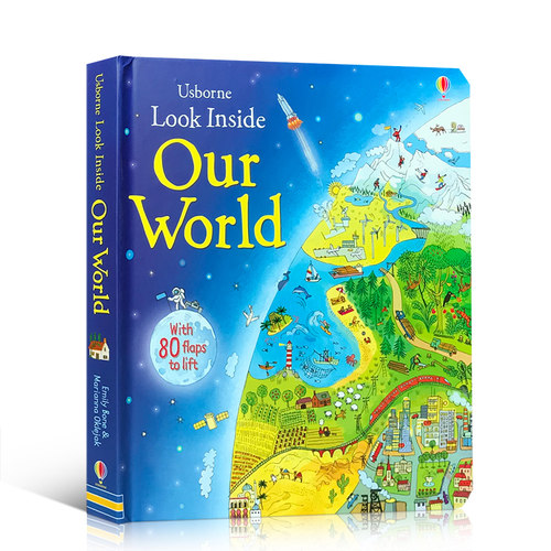 英文原版 Look Inside Our World 看里面系列：我们的世界 儿童揭秘世界纸板翻翻书读物 儿童认识启蒙英文 亲子共读绘本