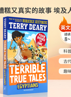 英文原版 Terrible True Tales: Egyptians 糟糕又真实的故事 埃及人 可怕的历史作者 科普读物 古代文明 趣味插图 8-12岁
