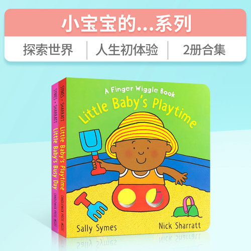 英文原版Little Baby's Busy Day/Playtime小宝宝的忙碌日/游戏时间2本合集套装低幼儿童英语启蒙洞洞书图画书绘本Candlewick正版