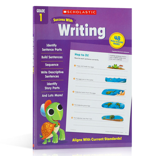 英文原版绘本 学乐成功系列 Scholastic Success with Writing,Grade 1 写作练习册儿童英语课外学习用书6-12岁（附答案）