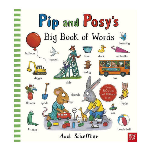 英文原版Pip and Posy's Big Book of Words波西和皮普单词大书翻翻单词大书早教学习 词汇认知 翻翻机关纸板翻翻书2-6岁