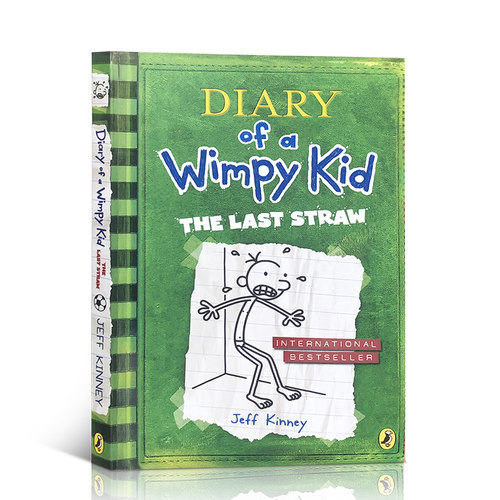 送音频英文原版Diary of a Wimpy Kid 3 The Last Straw小屁孩日记系列 作者杰夫金尼儿童文学小说漫画书美国小学生读物7-10岁