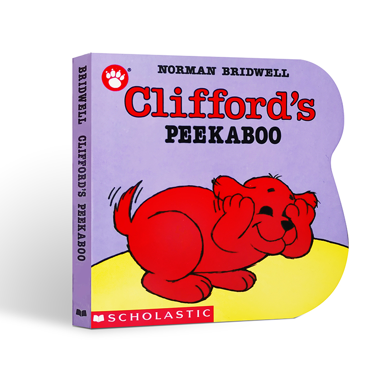 英文原版绘本Clifford's Peekaboo大红狗克利福德躲猫猫 儿童英语启蒙认知撕不烂异型纸板书 亲子共读宝宝睡前故事the Big Red dog