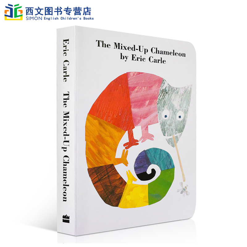 送音频进口英语原版绘本启蒙Eric Carle The Mixed-Up Chameleon Board Book拼拼凑凑的变色龙廖彩杏书单纸板书儿童故事图画书 书籍/杂志/报纸 原版其它 原图主图