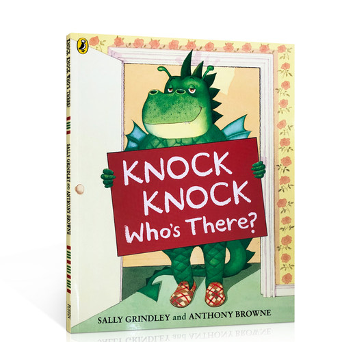 英文原版进口绘本Knock Knock Who's There? 谁在那里敲门Anthony Browne my dad my mum 安东尼布朗作品儿童启蒙亲子互动阅读