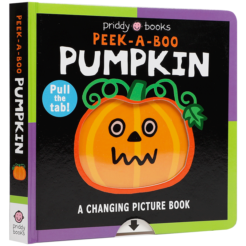 英文原版变化的图画书：偷看小南瓜Changing Picture Book: Peek a Boo Pumpkin儿童启蒙绘本纸板书变变书游戏书进口正版书