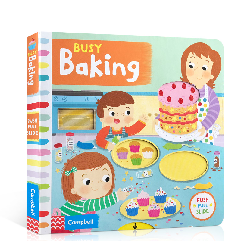 英文原版 Busy Baking 繁忙忙碌的烘焙 Busy Book系列游戏书启蒙 儿童纸板操作翻翻机关活动书 可搭home park supermarket 书籍/杂志/报纸 儿童读物原版书 原图主图