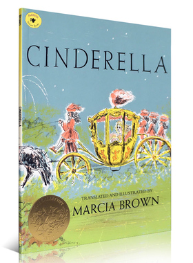 英文原版进口Cinderella灰姑娘绘本凯迪克金奖儿童启蒙阅读英语学习书籍 睡前晚安故事童话图书 国外获奖经典书 Marcia Brown