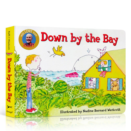 英文原版绘本 Down by the Bay 在那海湾边 唱读系列 0-3-6岁宝宝英语启蒙 纸板书 送音频 Raffi Songs to Read