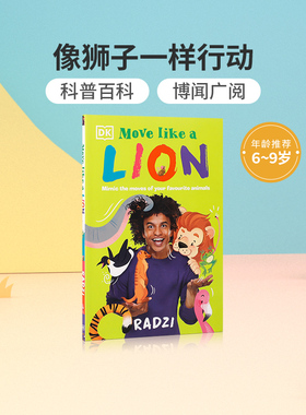 DK英文原版Move Like A Lion像狮子一样行动 DK出版6-9岁儿童英语课外阅读读物 少儿动物知识科普百科全书 平装图鉴书