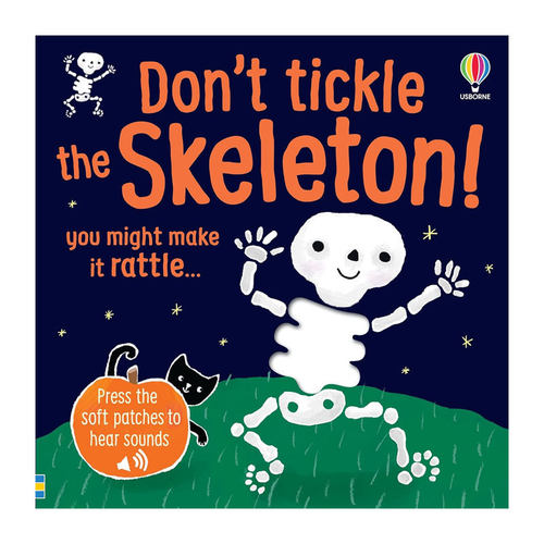 预售英文原版Usborne尤斯伯恩奇妙发声书Don't Tickle the Skeleton!别给骷髅挠痒痒触摸发声书纸板发声书动物主题2-6岁