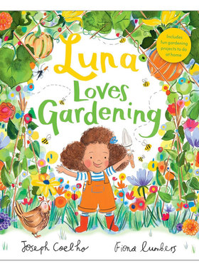 预售英文原版Luna Loves Gardening露娜爱园艺了解世界各地的植物园艺艺术 耐心创造力 园丁故事平装绘本生活体验2-6岁