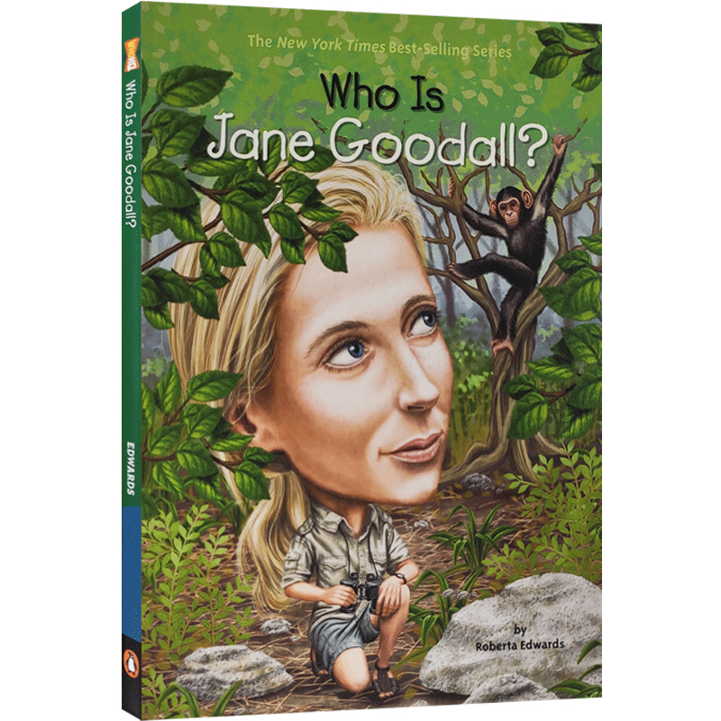 预售英文原版 珍妮·古道尔是谁? Who Is Jane Goodall? Who Was/Is系列经典小说读物章节桥梁书青少年小学生课外阅读书进口正版书