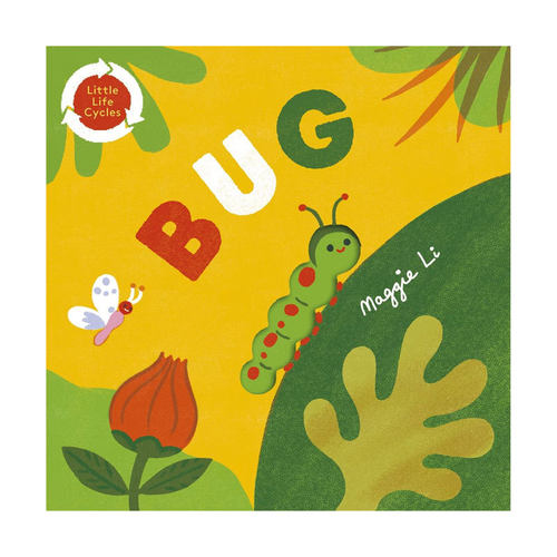 预售英文进口原版Little Life Cycles: Bug生命周期 虫子 生命循环科普绘本 儿童启蒙纸板洞洞书科普进口原版英语书 亲子互动启蒙