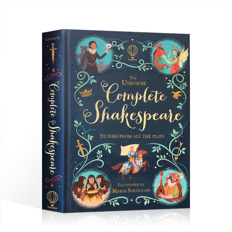 进口英文原版正版书Usborne 系列 Complete Shakespeare 莎士比亚全集儿童版 中小学生课外阅读读物 全彩绘本插图版铜版纸
