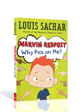 英文原版Marvin Redpost#2 Why Pick on Me?麻烦精马文2：为什么挑我的刺儿? 儿童课外阅读桥梁章节漫画书《Holes》别有洞天同作者