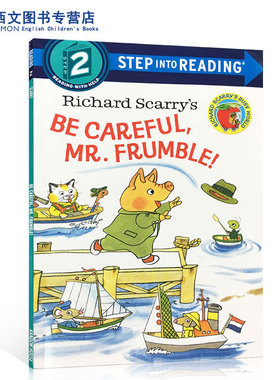 英文原版绘本 Step Into Reading Level 2: Richard Scarry’s Be Careful, Mr. Frumble 理查德 斯凯瑞 启蒙童书