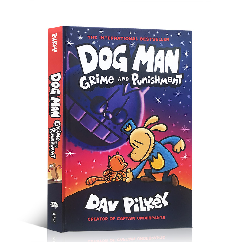 英文精装Dog Man 9神探狗狗的冒险英文原版Grime and Punishment内裤超人作者Dav Pilkey幽默漫画桥梁书进口图书英语绘本DogMan