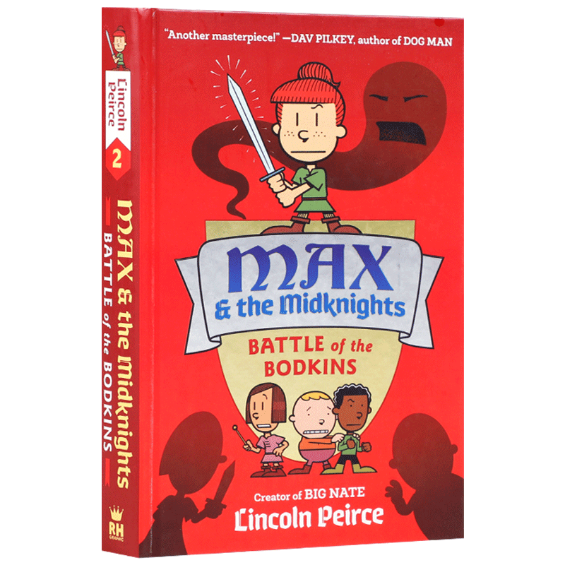 英文原版进口麦克斯和米德克尼特人博德金斯之战BATTLE OF THE BODKINS 中小学生英语课外阅读读物 趣味性幽默搞笑桥梁章节漫画书