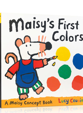 预售【送音频】英文原版 Maisy's First Colors 0-3-6岁低幼儿童英语启蒙纸板书小鼠波波系列童趣绘本学前教育