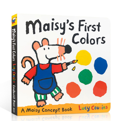 预售【送音频】英文原版 Maisy's First Colors 0-3-6岁低幼儿童英语启蒙纸板书小鼠波波系列童趣绘本学前教育