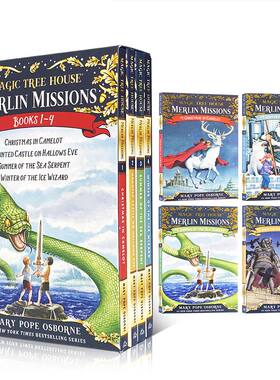 赠音频神奇树屋梅林的任务1-4册英文原版Merlin Mission 1-4 The Magic Tree House 29-32儿童进口桥梁章节冒险小说学生课外
