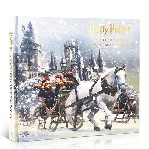 哈利波特霍格沃茨图书馆圣诞翻翻立体书Harry Potter A Hogwarts Christmas Pop-Up英文原版 圣诞节礼品书3D活动书立体书精装