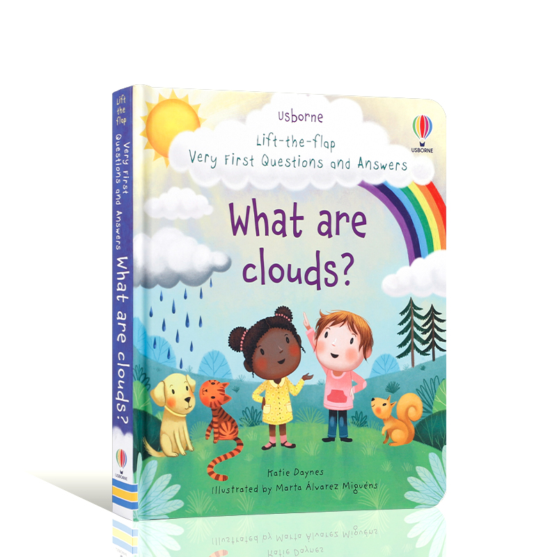 Usborne翻翻书英文原版Very First Questions and Answers What are Clouds?什么是云？尤斯伯恩低幼儿童英语启蒙早教绘本