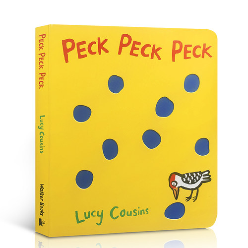预售送音频英文原版 Peck Peck Peck 啄啄啄啄木鸟爱打洞幼儿儿童启蒙认知童趣味阅读洞洞纸板书小鼠波波作者Lucy Cousins亲子早教