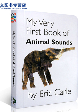 进口英文原版绘本My Very First Book of Animal Sounds我的第1本动物叫声书 Eric Carle纸板书幼儿启蒙认知亲子读物边学边玩
