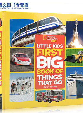 英文原版国家地理交通工具Little Kids First Big Book of Things That Go启蒙5-7-9-10岁儿童百科普彩色绘本探索周围的世界