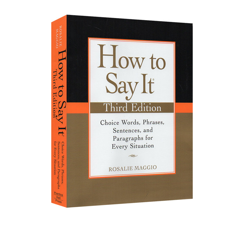 英文原版 How To Say It 如何表达 书面英语作文参考书词汇写作应用文书信 如何与外国人交谈提高语言表达能力