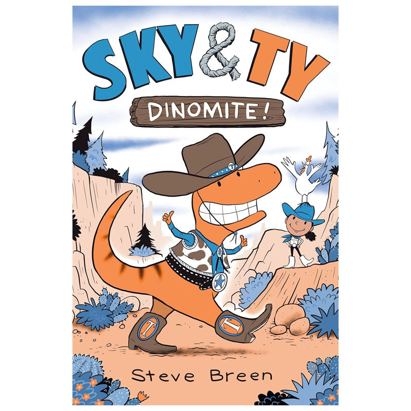 预售英文原版Sky & Ty 2: Dinomite!斯凯和霸王龙2 恐龙矿幽默温馨全彩漫画冒险平装漫画4-8岁